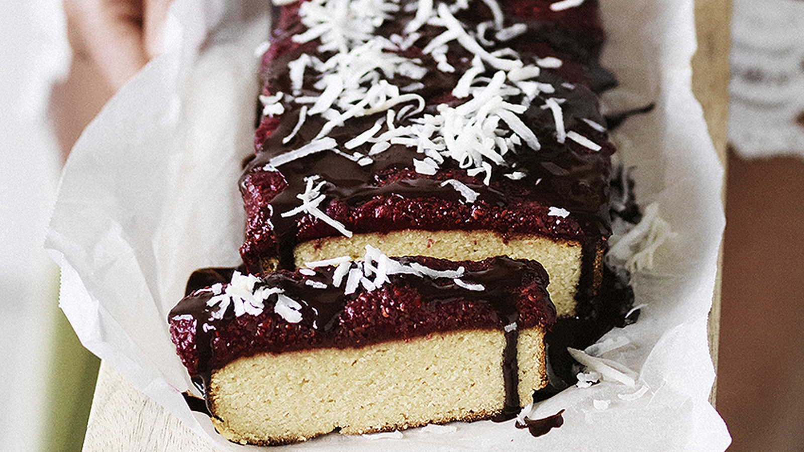 Giant Lamington With Raspberry Kakadu Jam