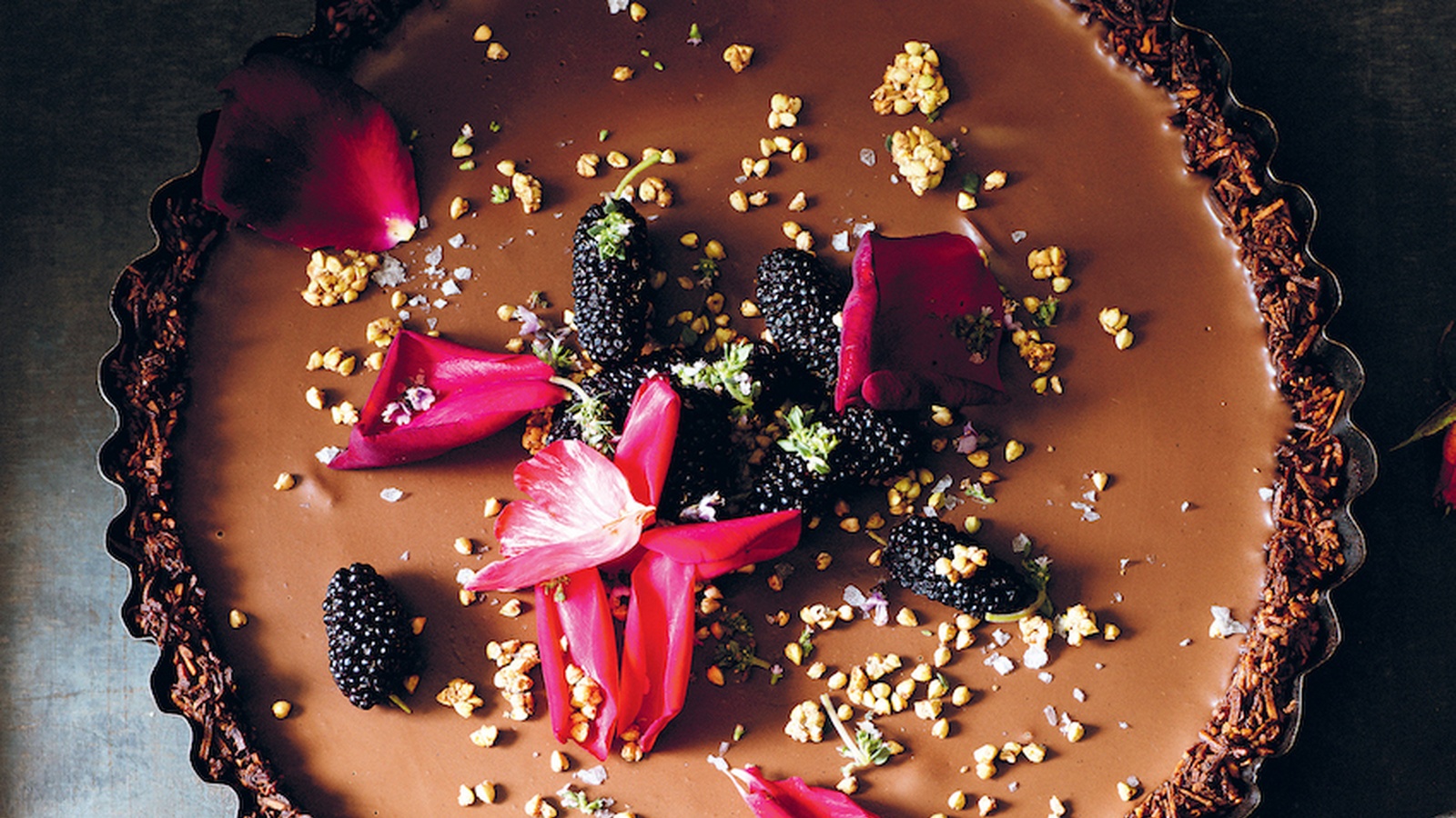 Cardamom and Sea Salt Ganache Tart