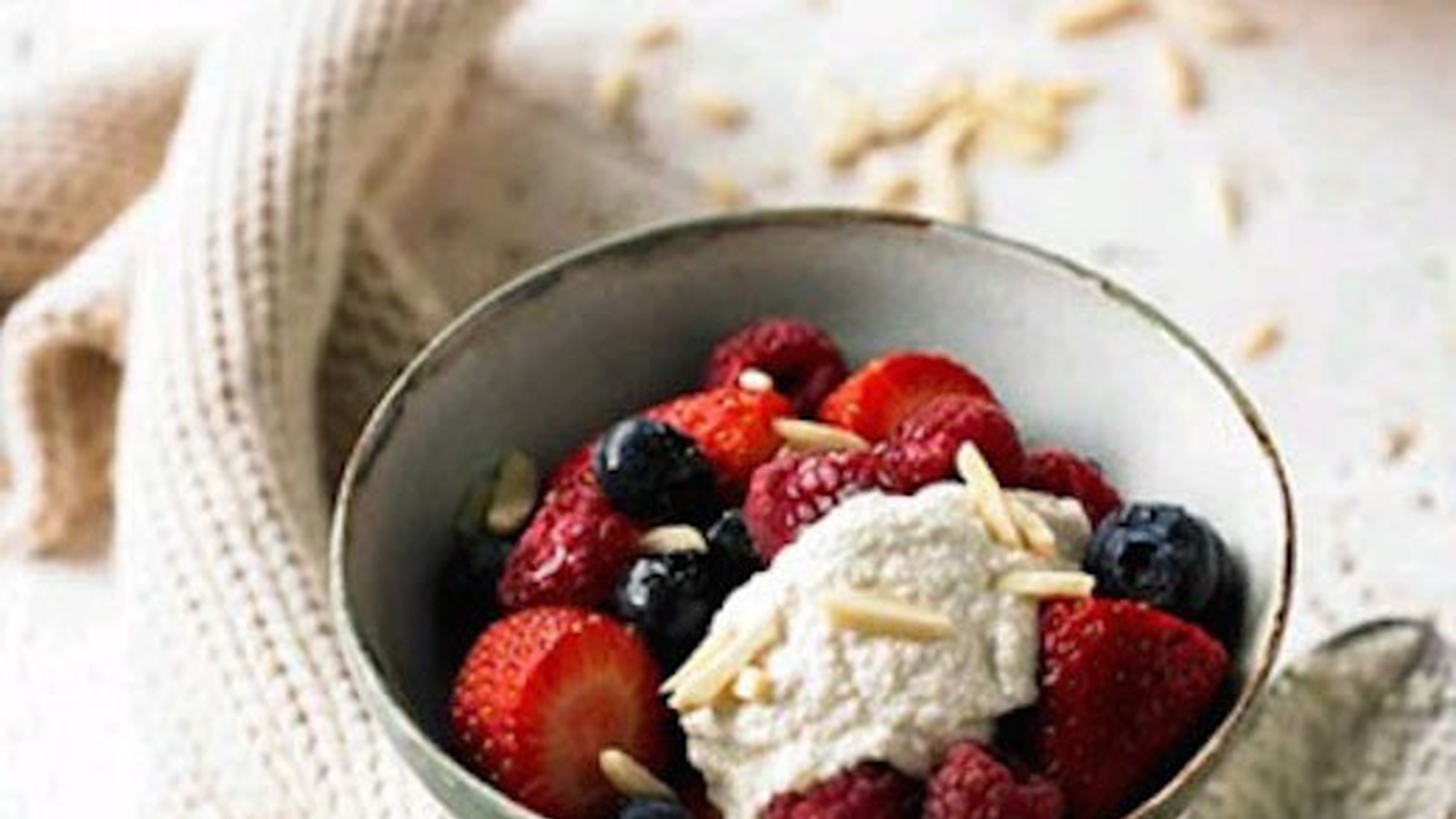 Berries In Apple Cider Vinegar With Cashew Nut Cream