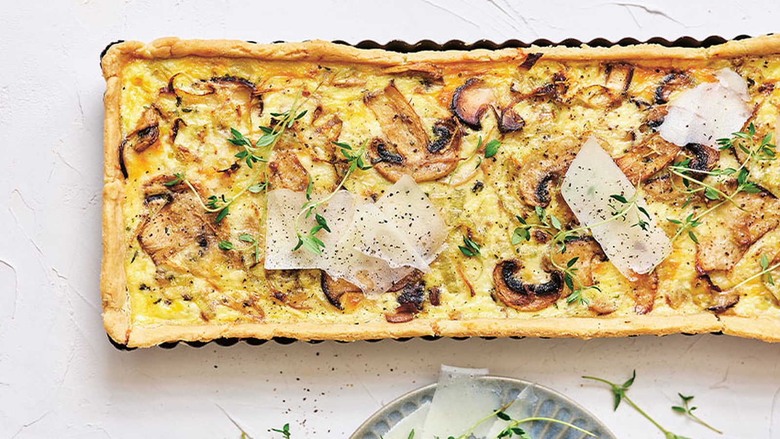 Leek & Mushroom Tart in Shortcrust Pastry