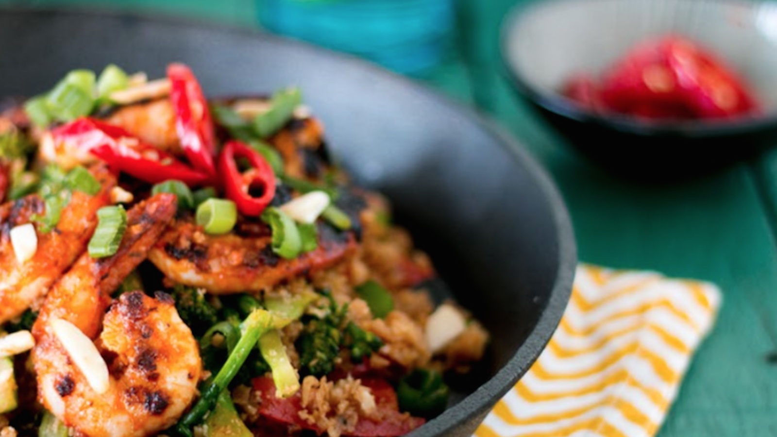 Chili Prawns With Cauliflower Fried Rice