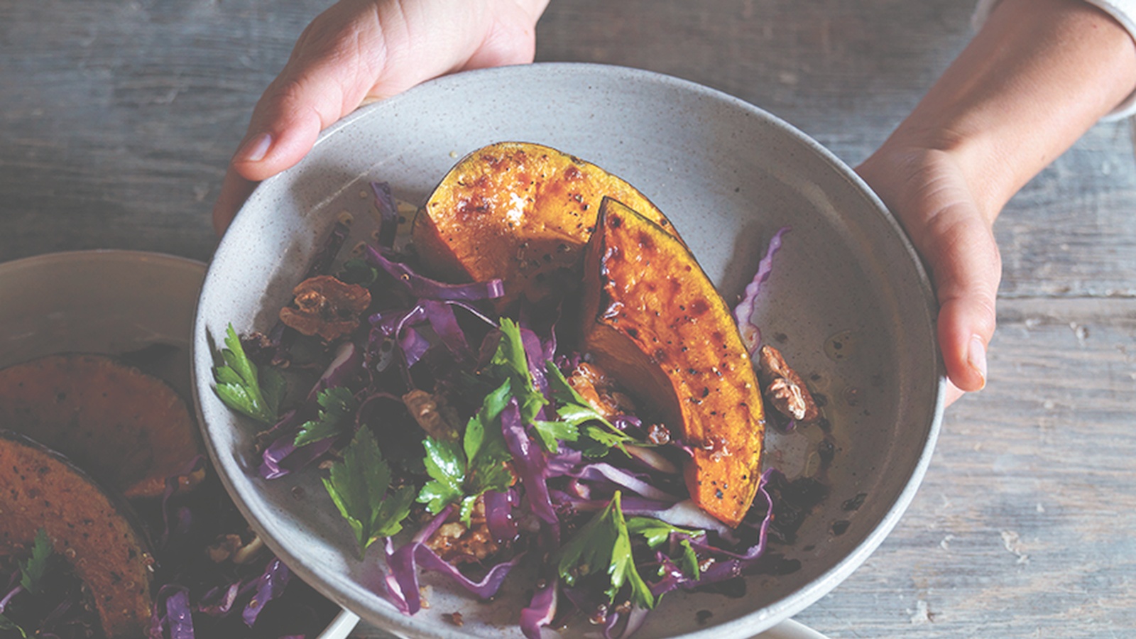 Warm Pumpkin, Quinoa And Cabbage Salad