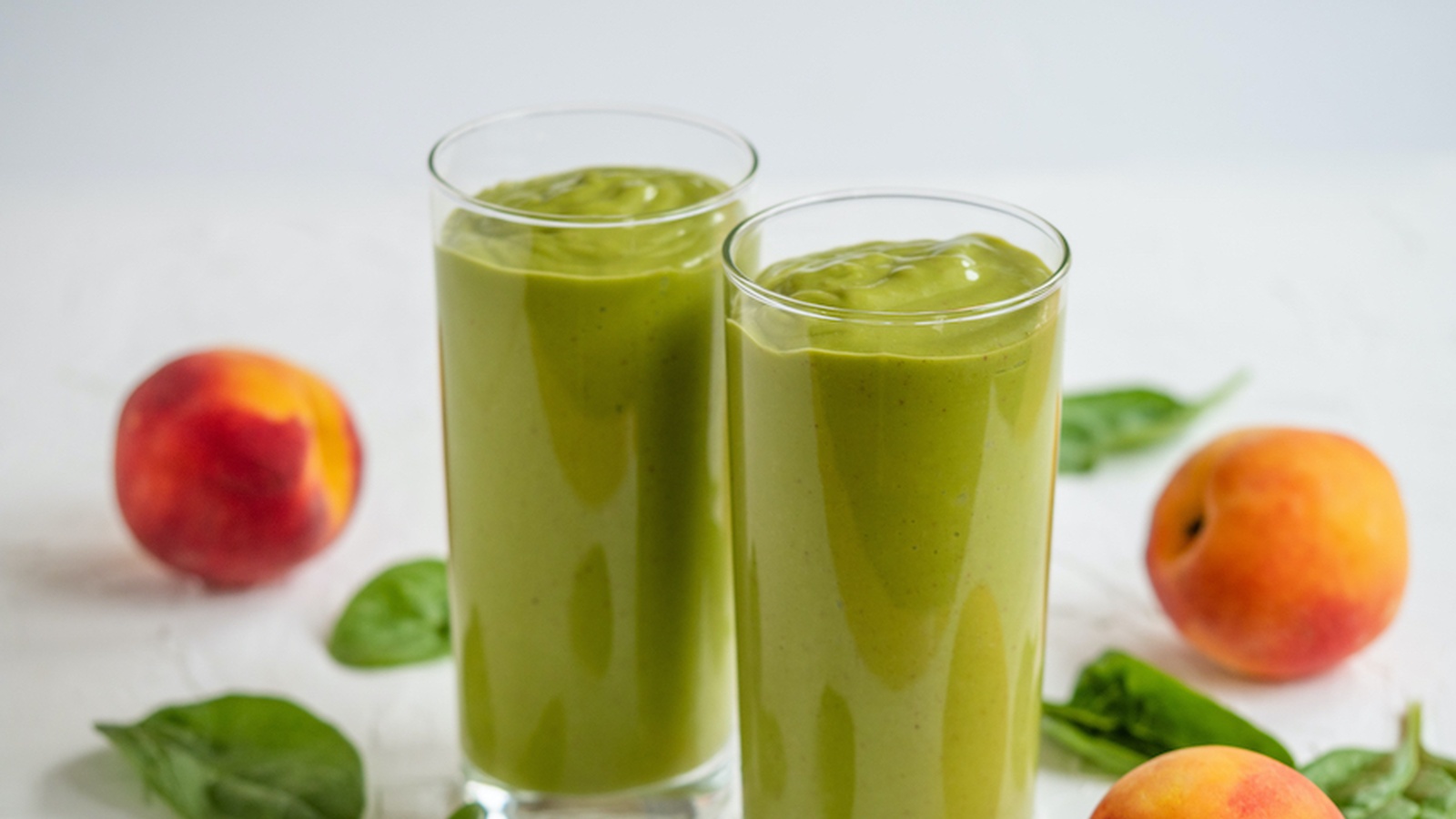 Peach Ginger Kale Protein Smoothie