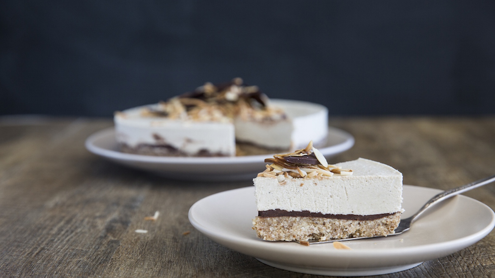 Raw Vegan Almond Joy Cheesecake