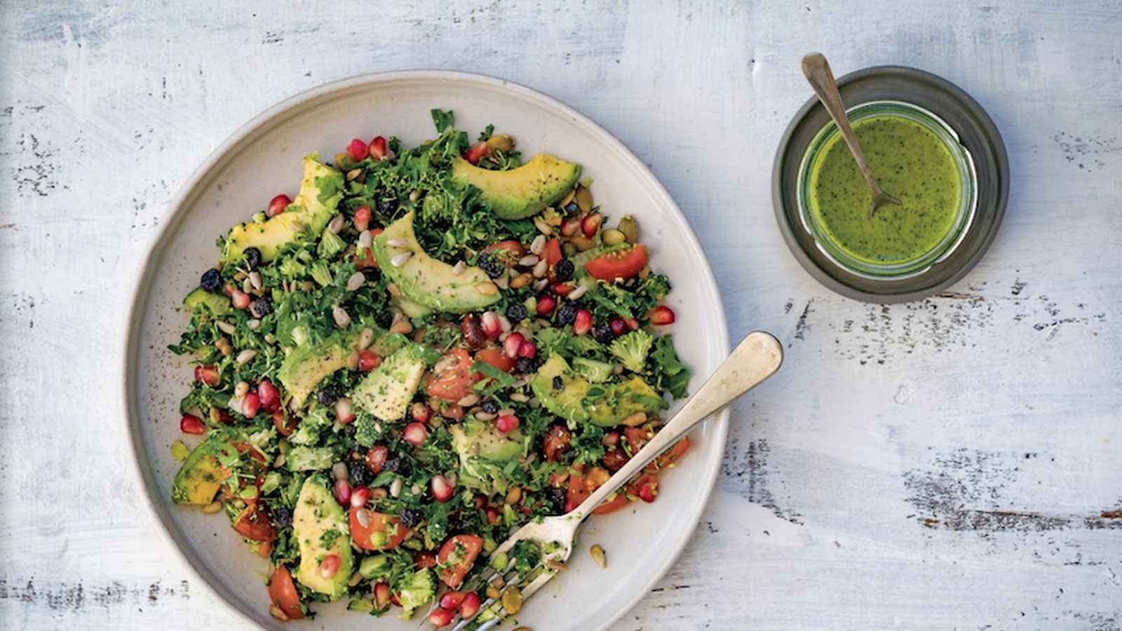 Kale, Broccoli, Cucumber Salad