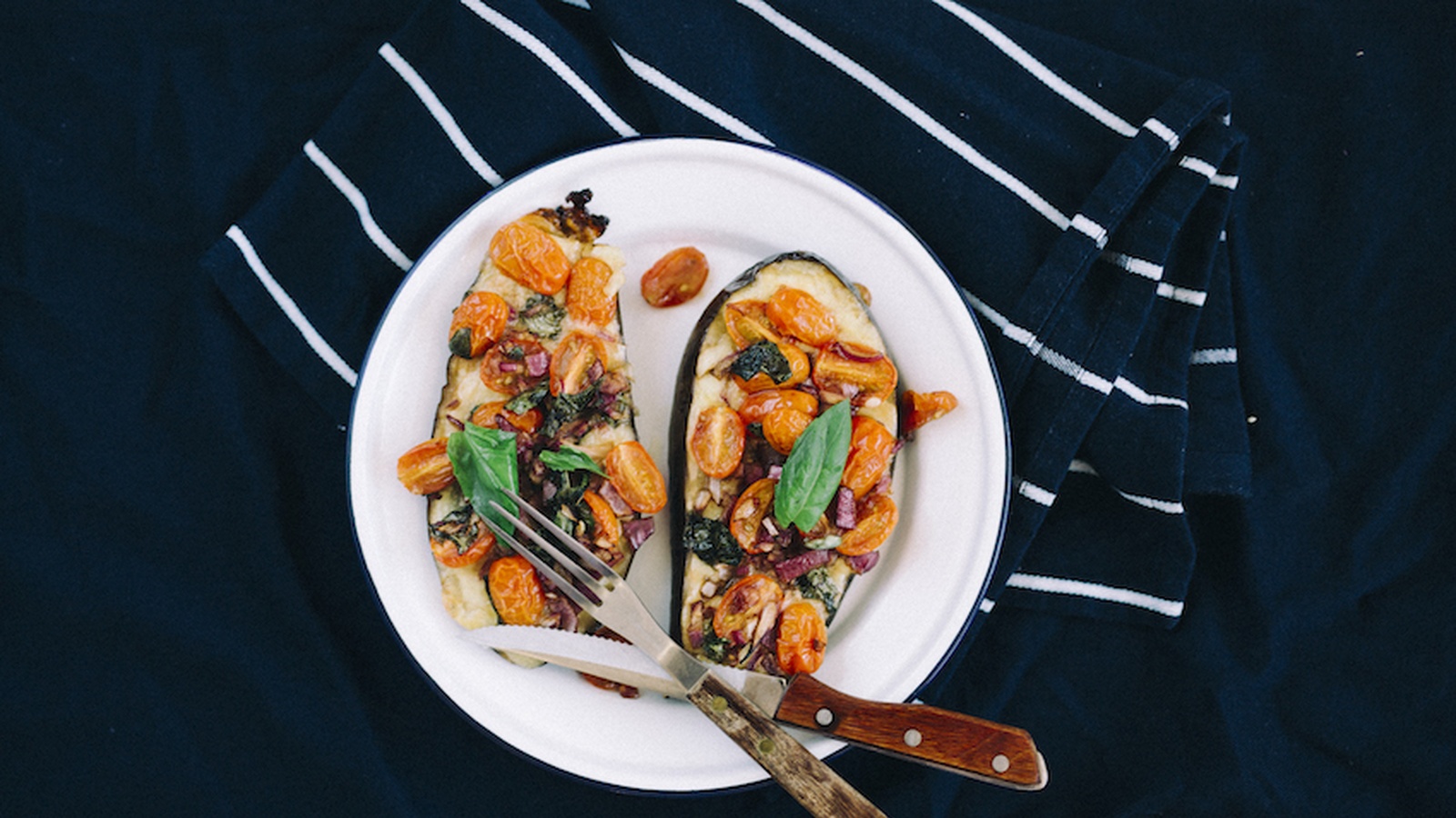 Baked Eggplant Bruschetta