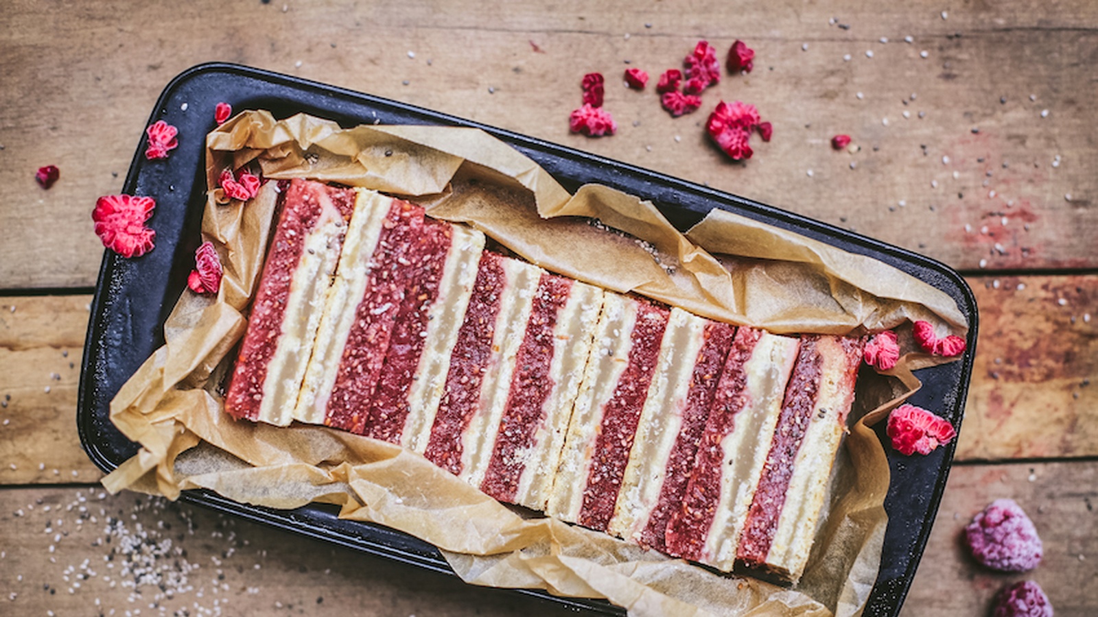 Raspberry Chia Jelly Slice