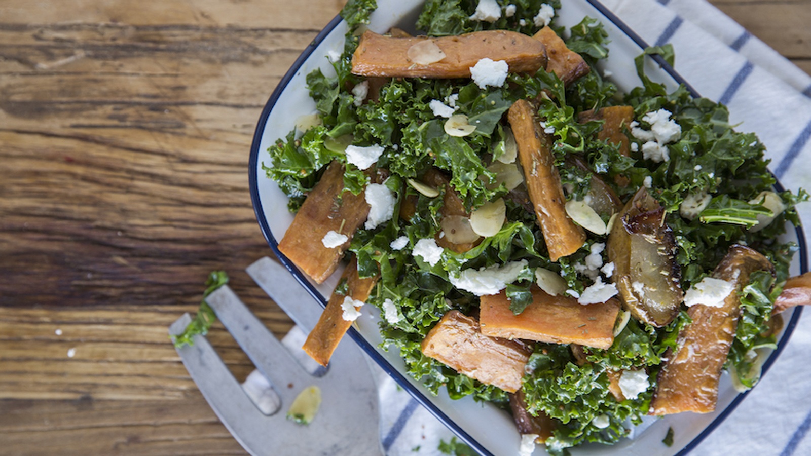 Roasted Pear, Sweet Potato & Kale Salad