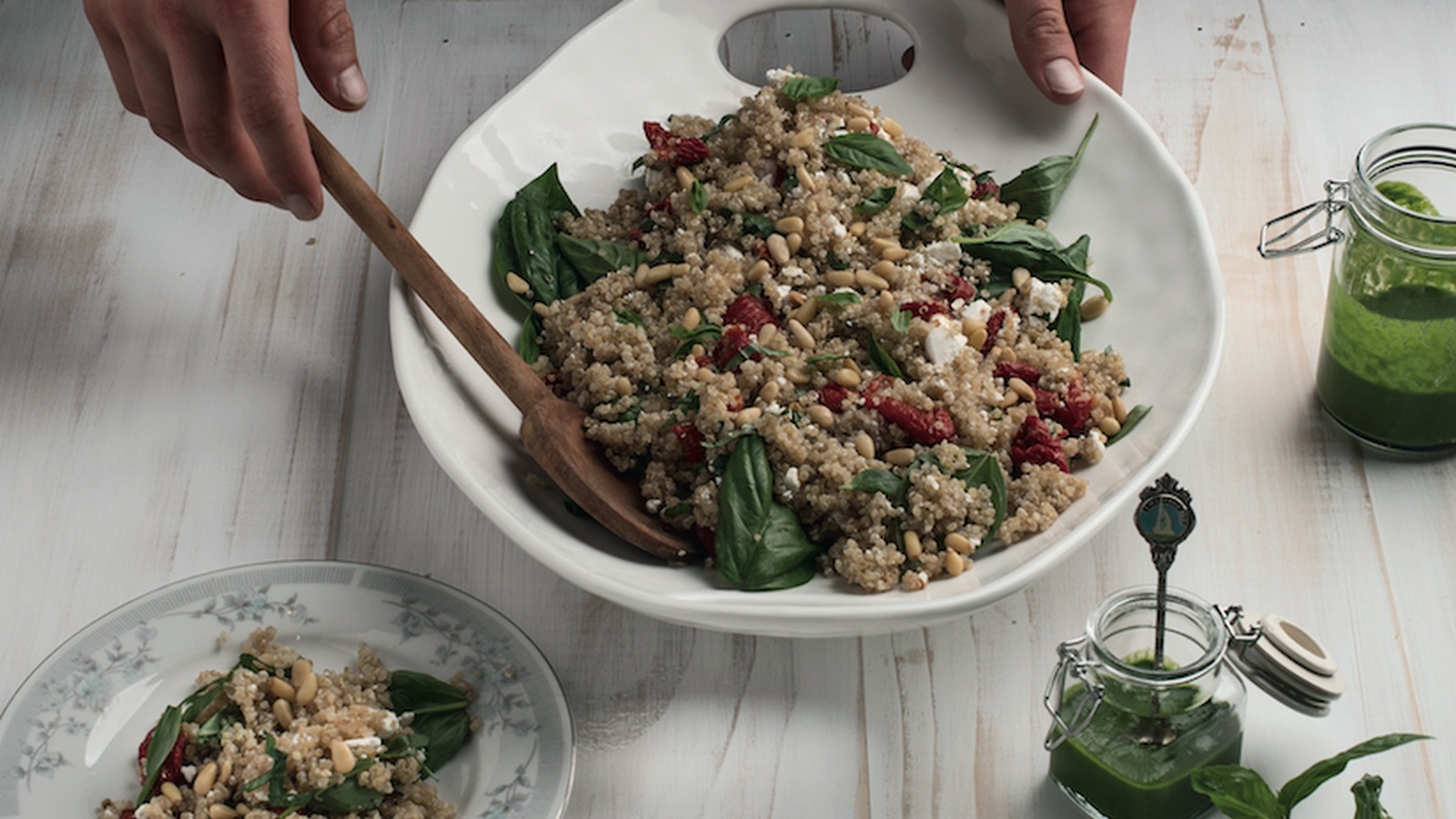 Italian Quinoa Salad With Basil Oil (Recipe)