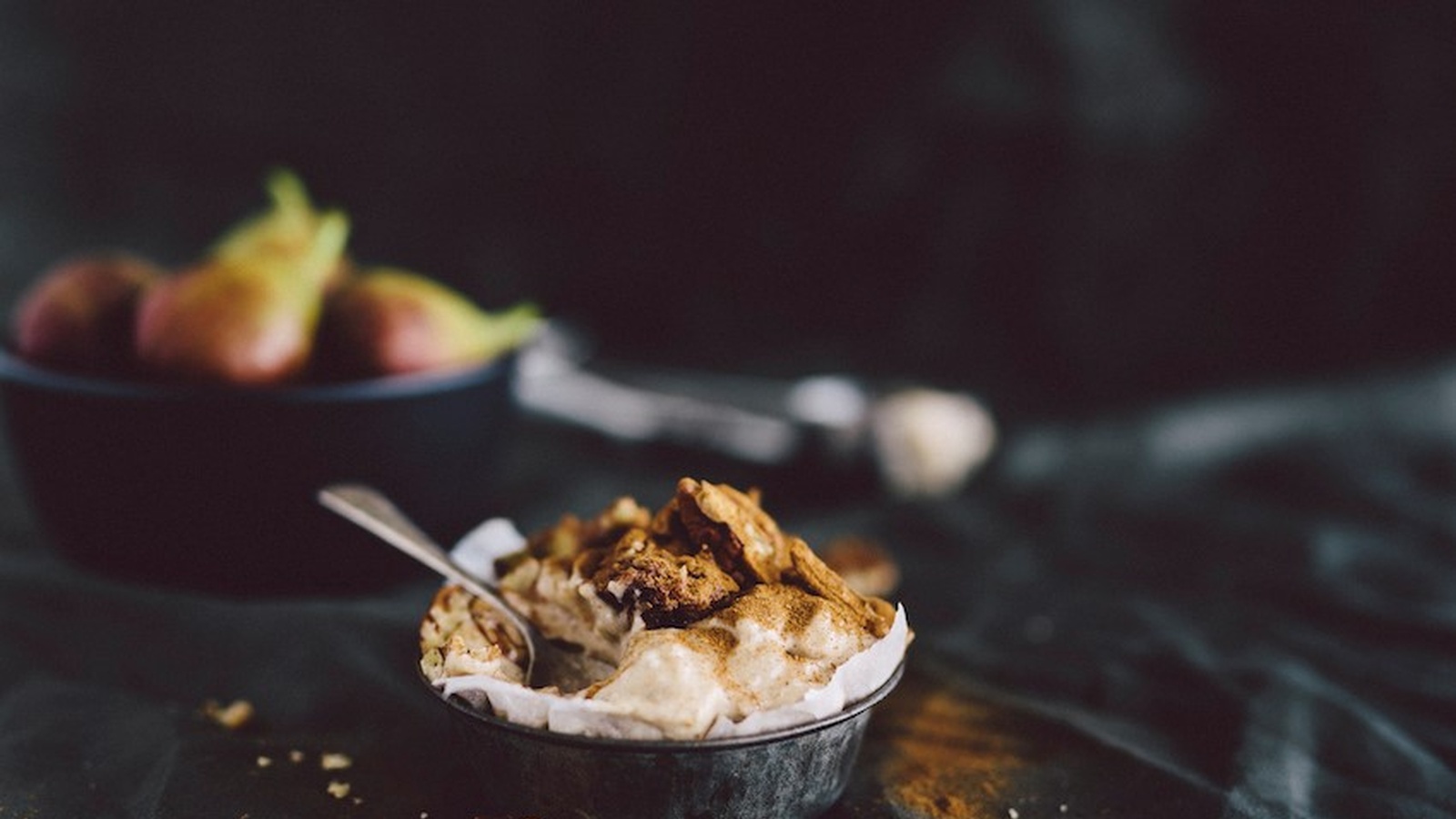 Caramelized Figs with Nut Crunch and Coconut Nice Cream