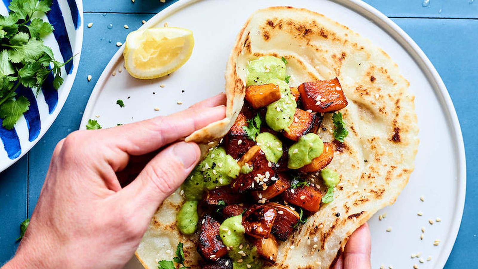 Charred Pumpkin Breakfast Tortillas