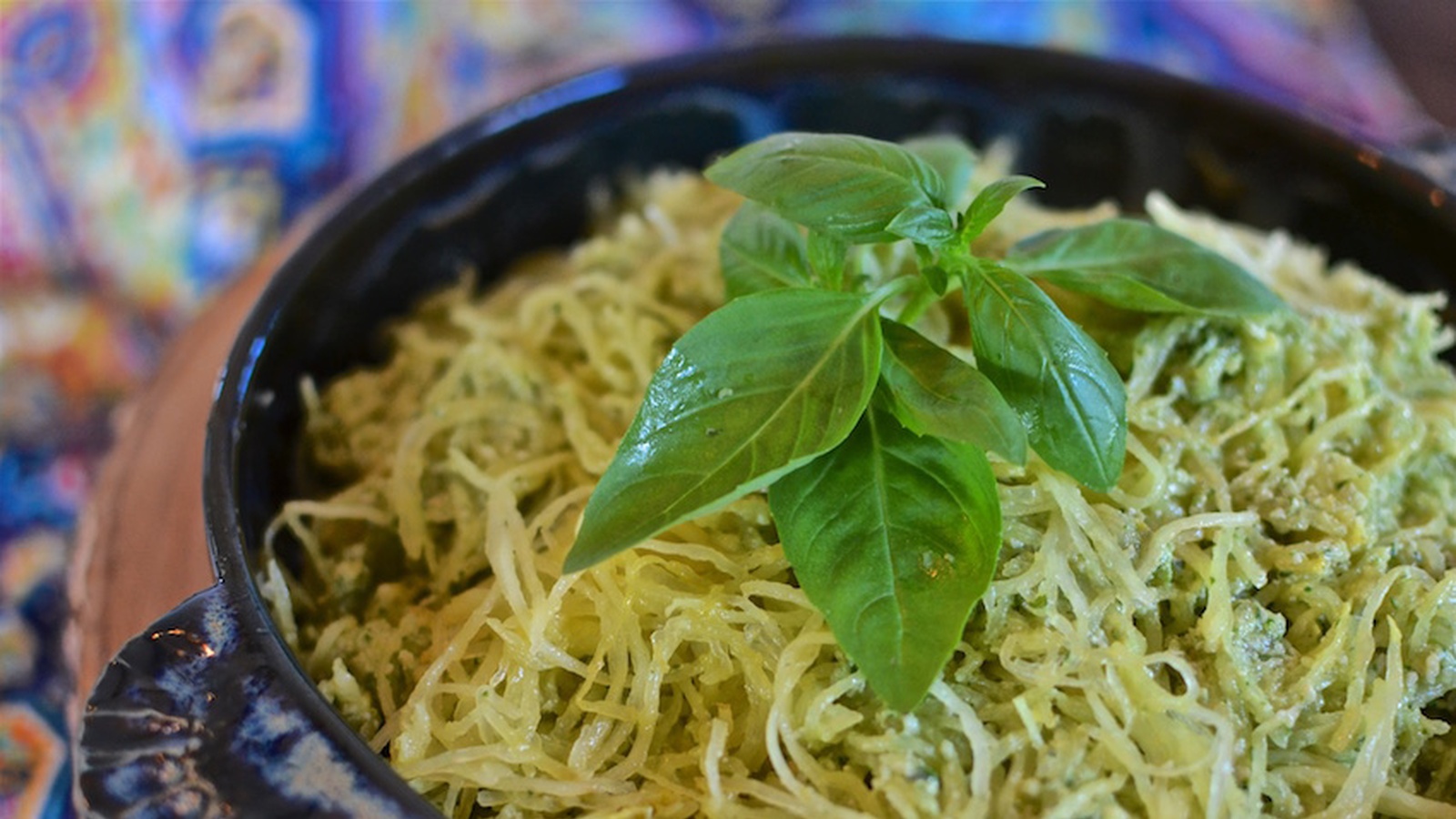 Easy Cashew Basil Pesto with Spaghetti Squash Noodles