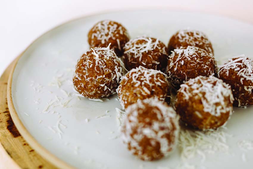 Coconut Salted Caramel Bliss Balls